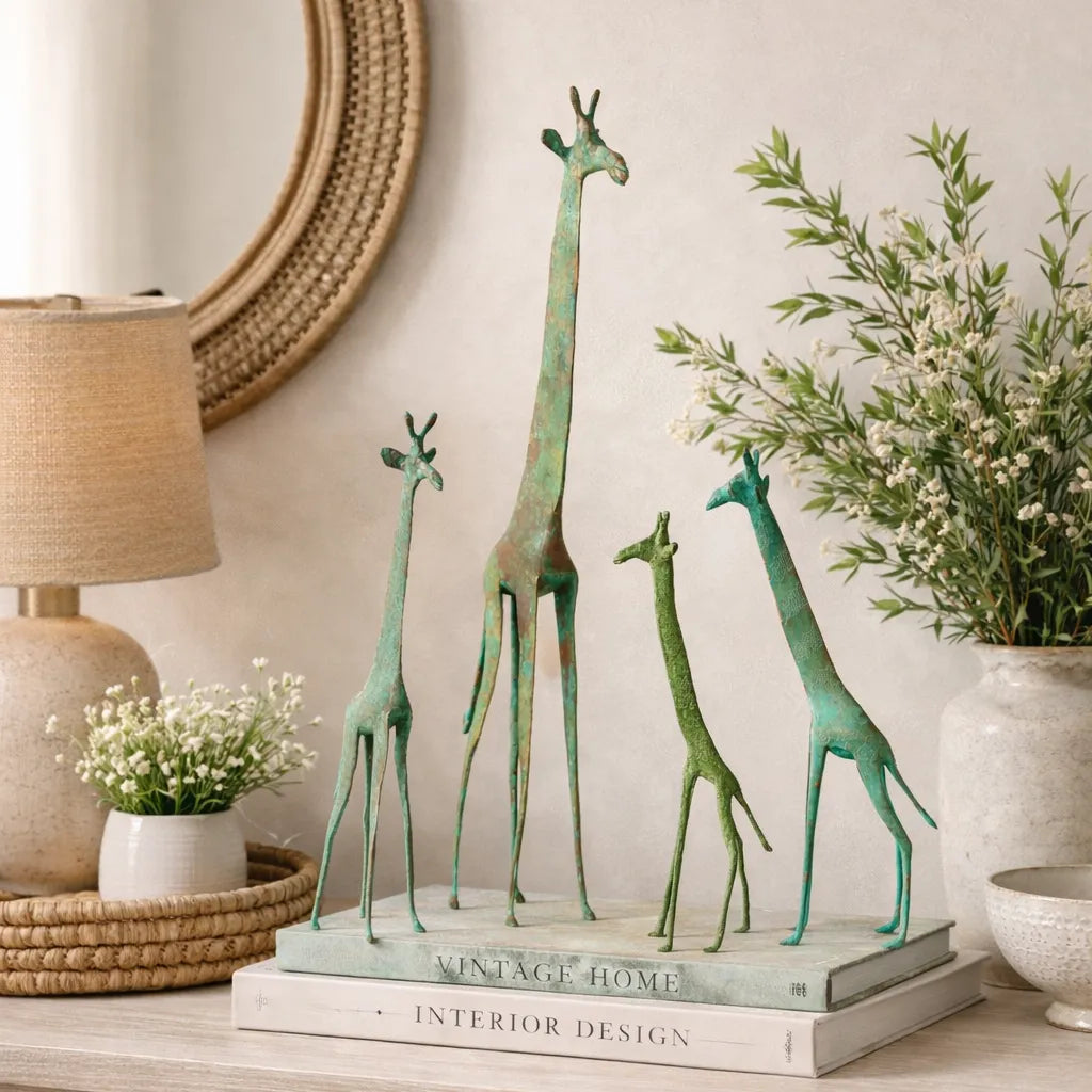 Tuareg Brass Giraffes Figurines
