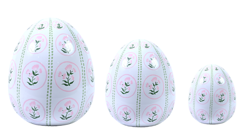 White, Pink & Green Tulip Egg