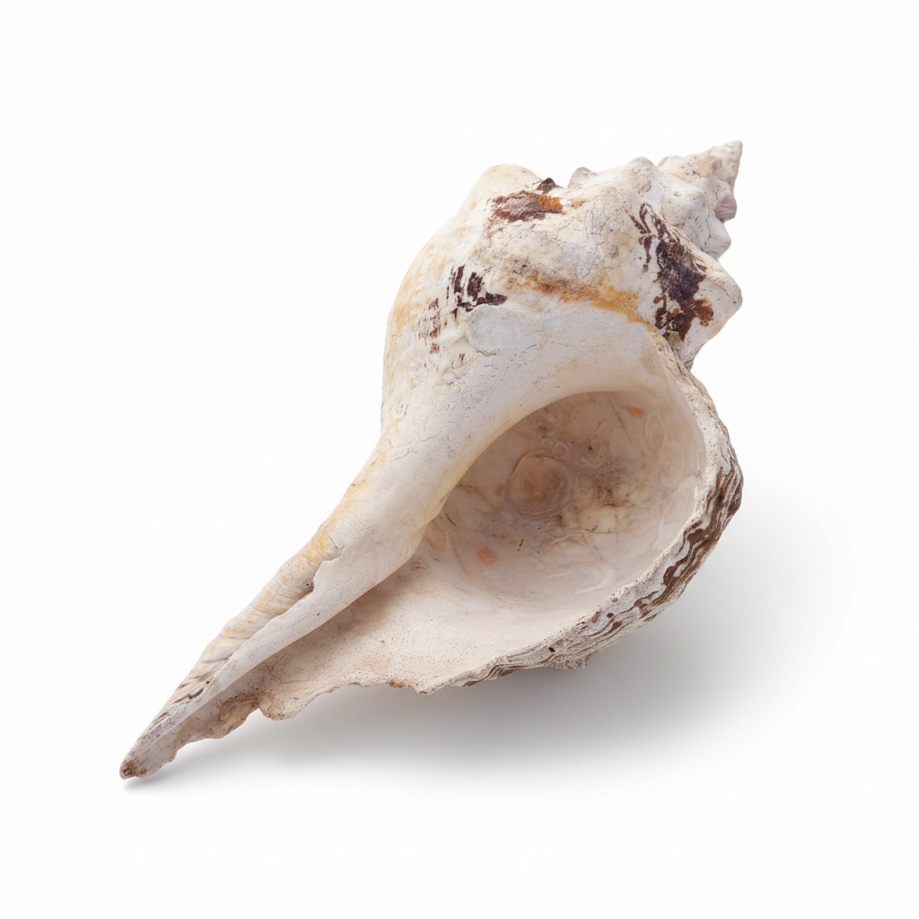 Seashell on a white background