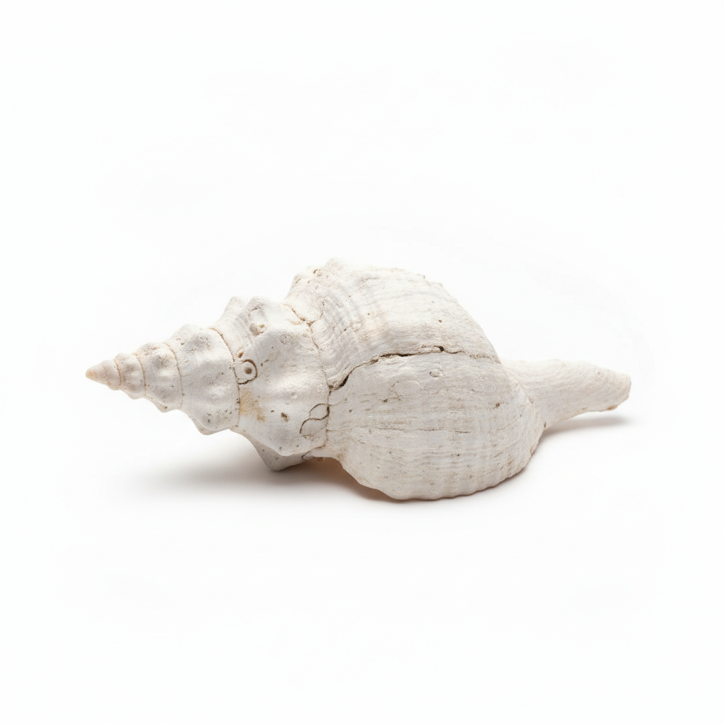 Vintage Horse Conch Shell with Periostracum – Triplofusus giganteus 15" Display Accent