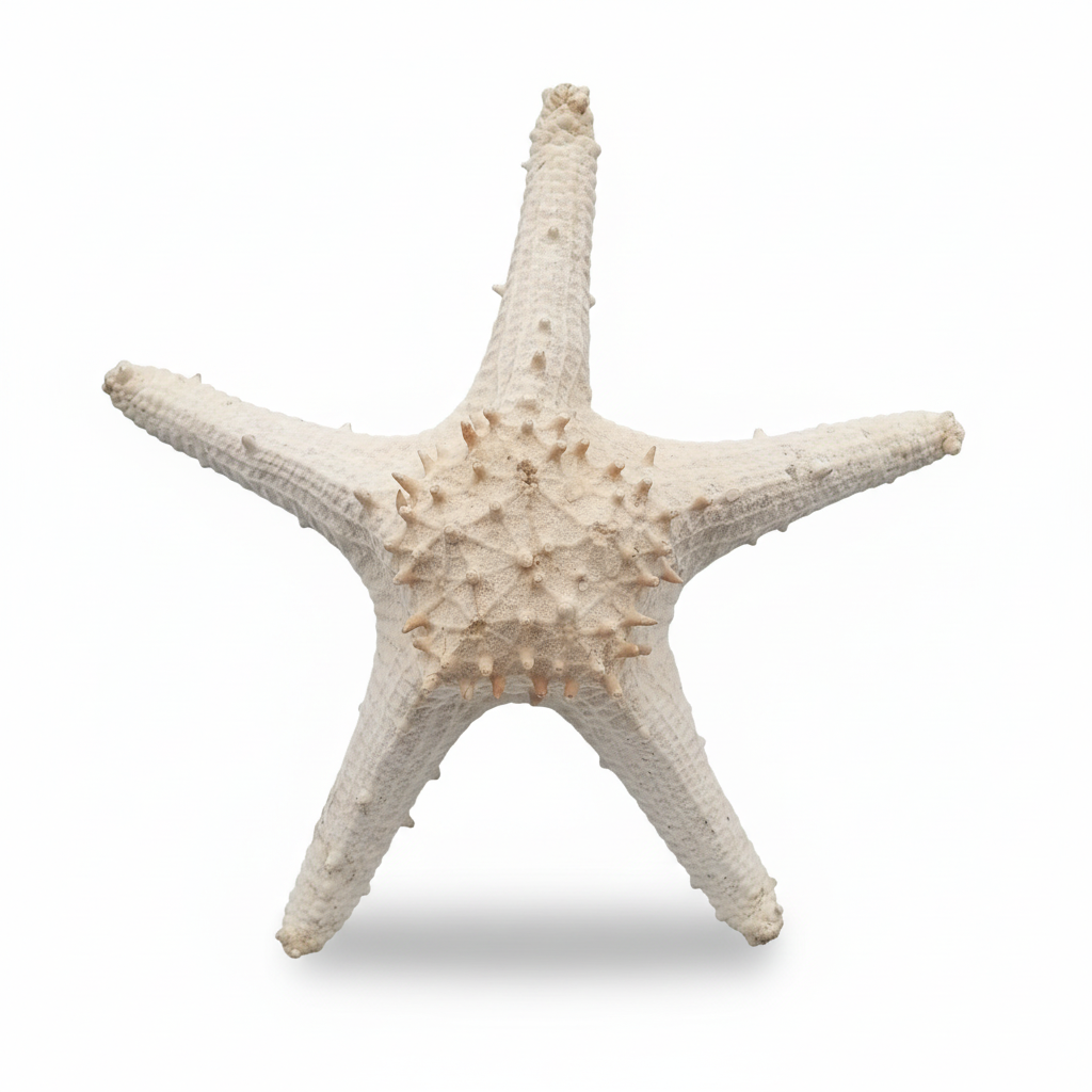 White starfish on a white background