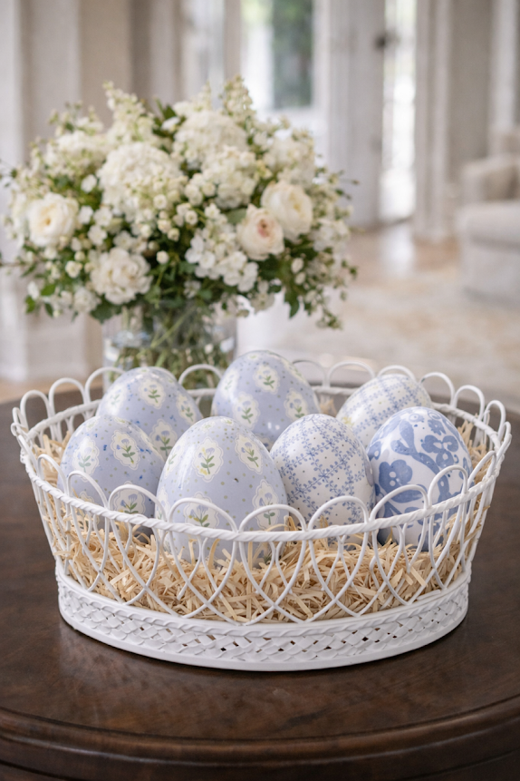 White, Pink & Green Tulip Egg