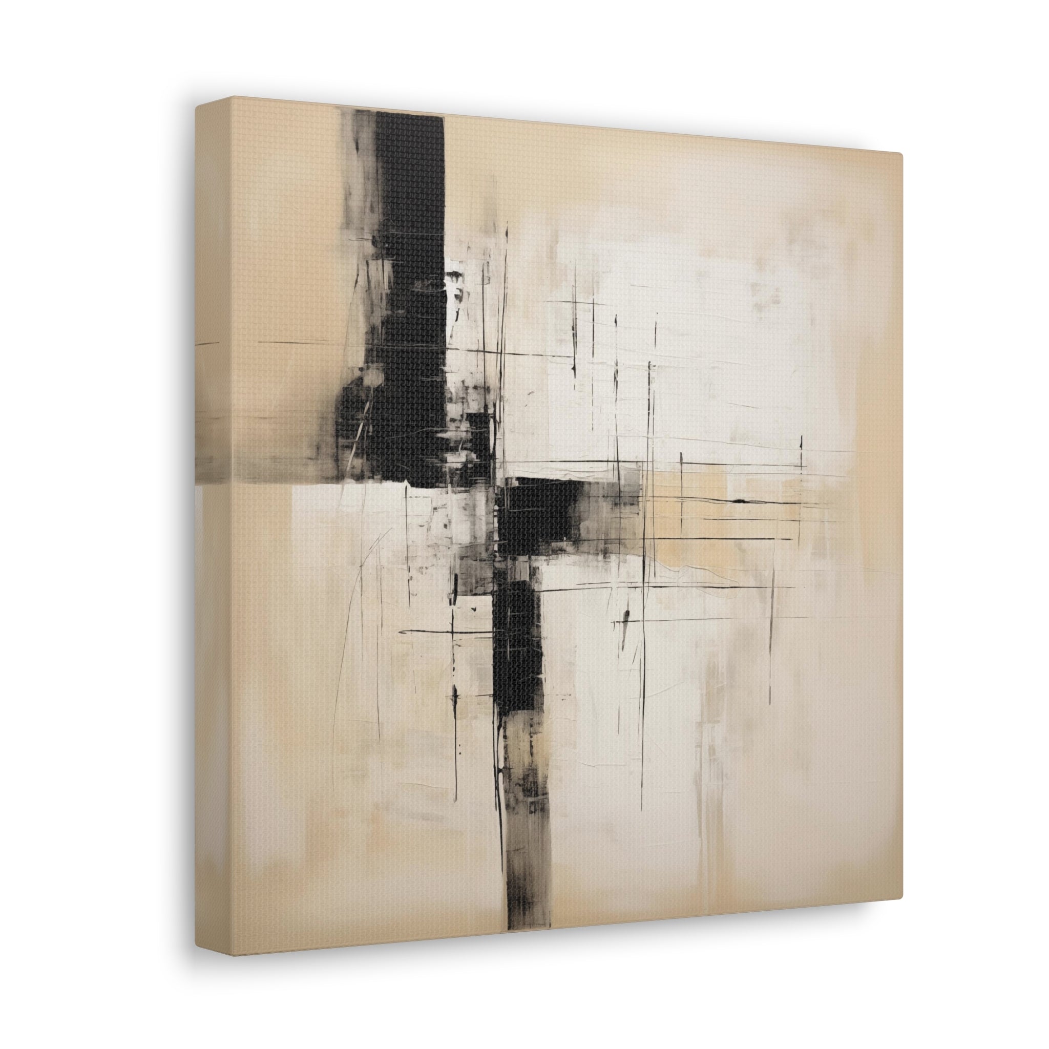 Abstract Neutral Blush Wall Art - Canvas Print Gallery Wrap