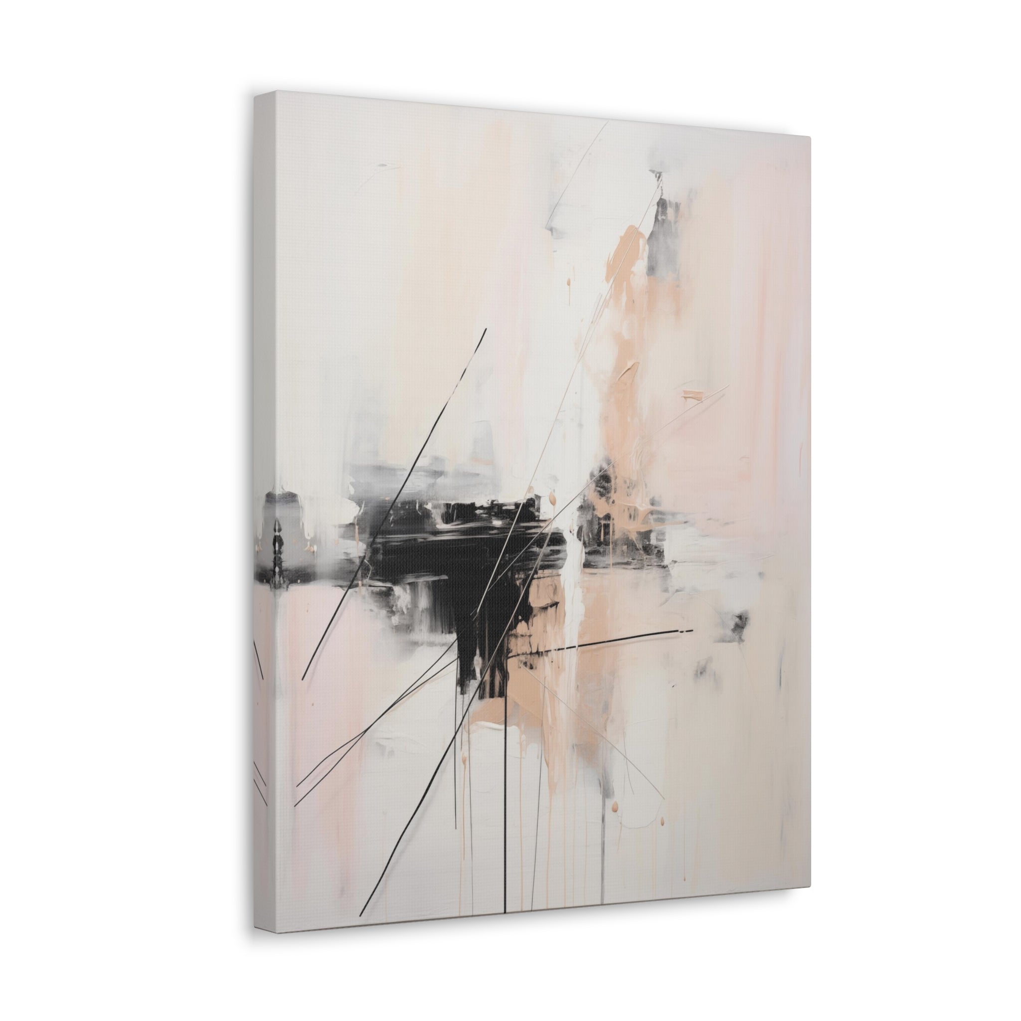 Abstract Neutral Blush Wall Art - Canvas Print Gallery Wrap