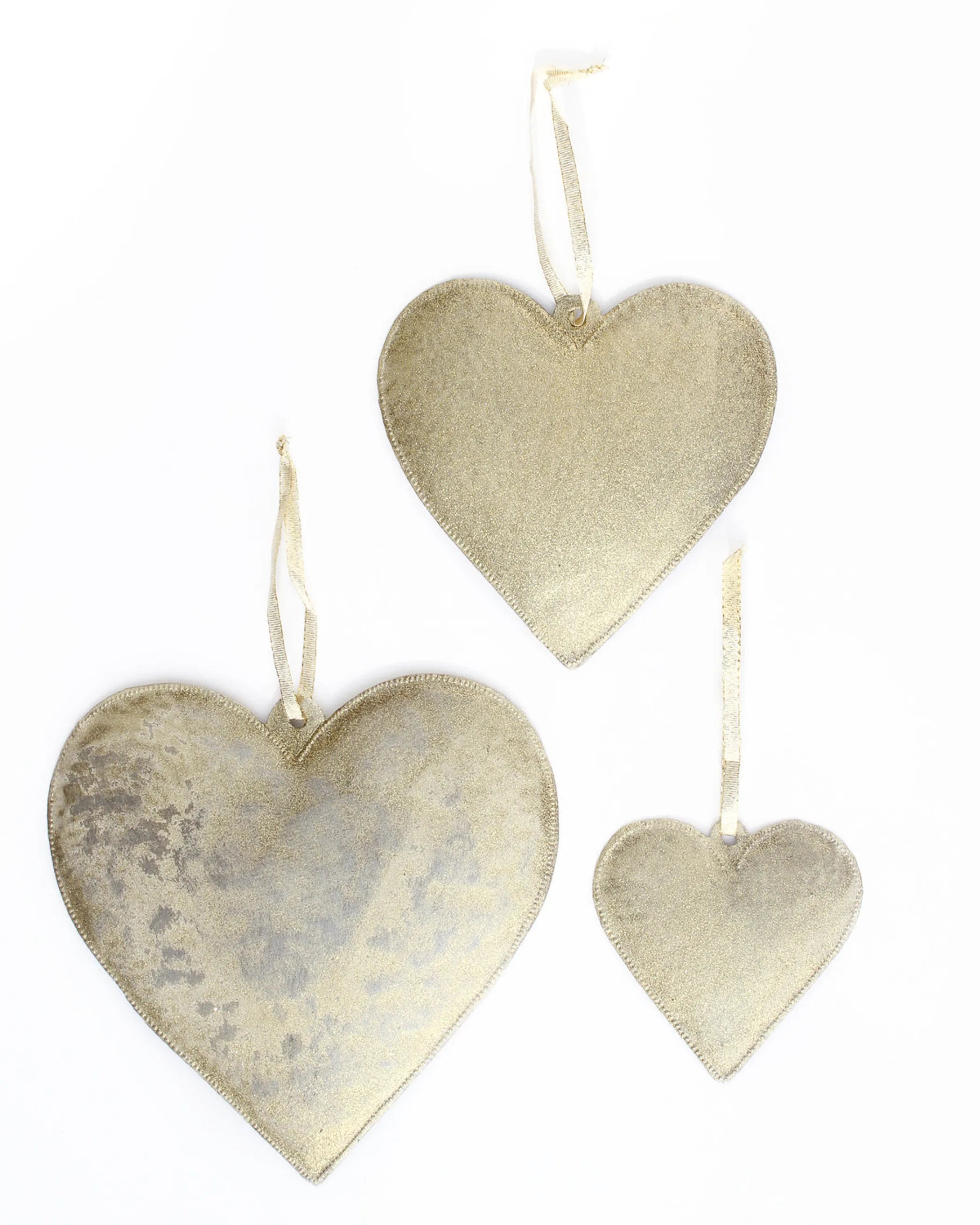 Handcrafted Metal Heart Wall Art Set
