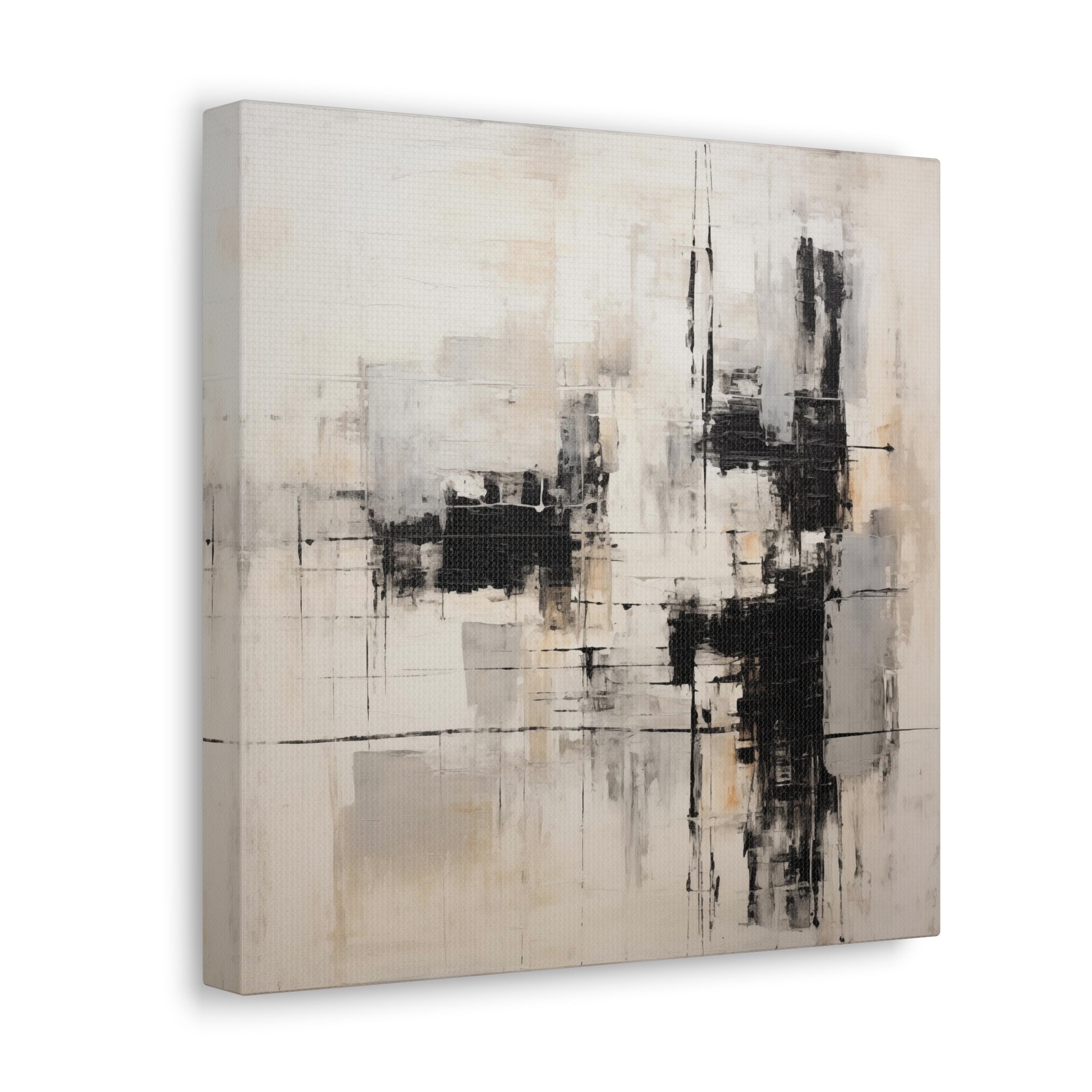 Abstract Neutral Blush Wall Art - Canvas Print Gallery Wrap