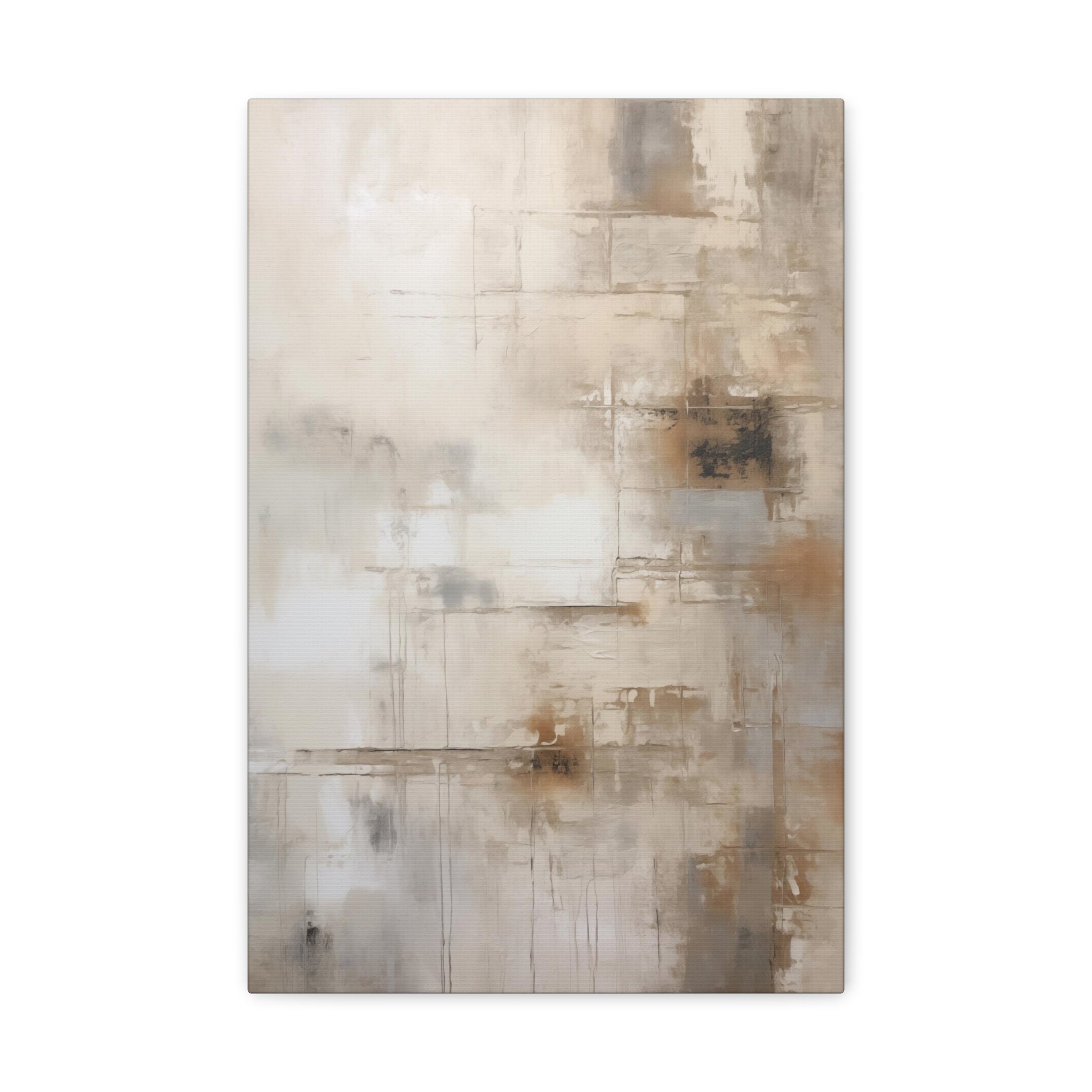 Abstract Neutral Wall Art - Canvas Print Gallery Wrap