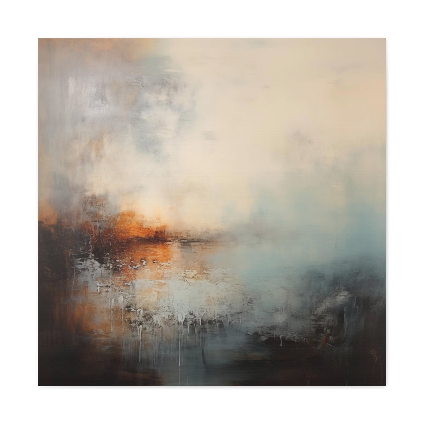 Abstract Misty Haze Wall Art - Canvas Print Gallery Wrap