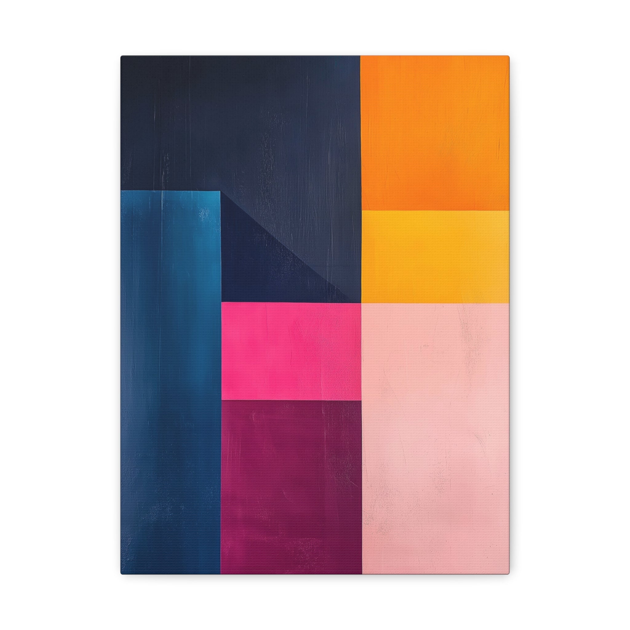 Color Block Wall Art - Canvas Print Gallery Wraps - Counting Blocks II