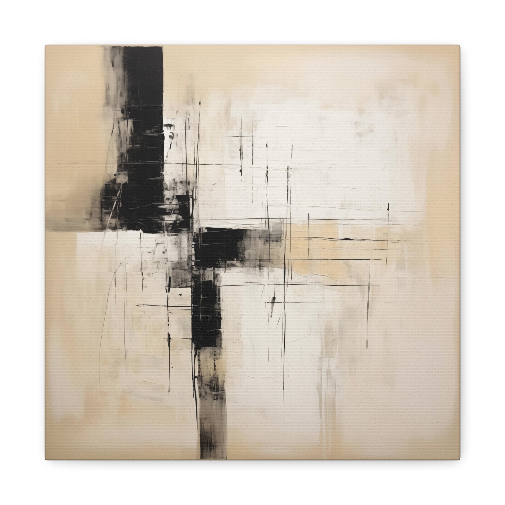 Abstract Neutral Blush Wall Art - Canvas Print Gallery Wrap