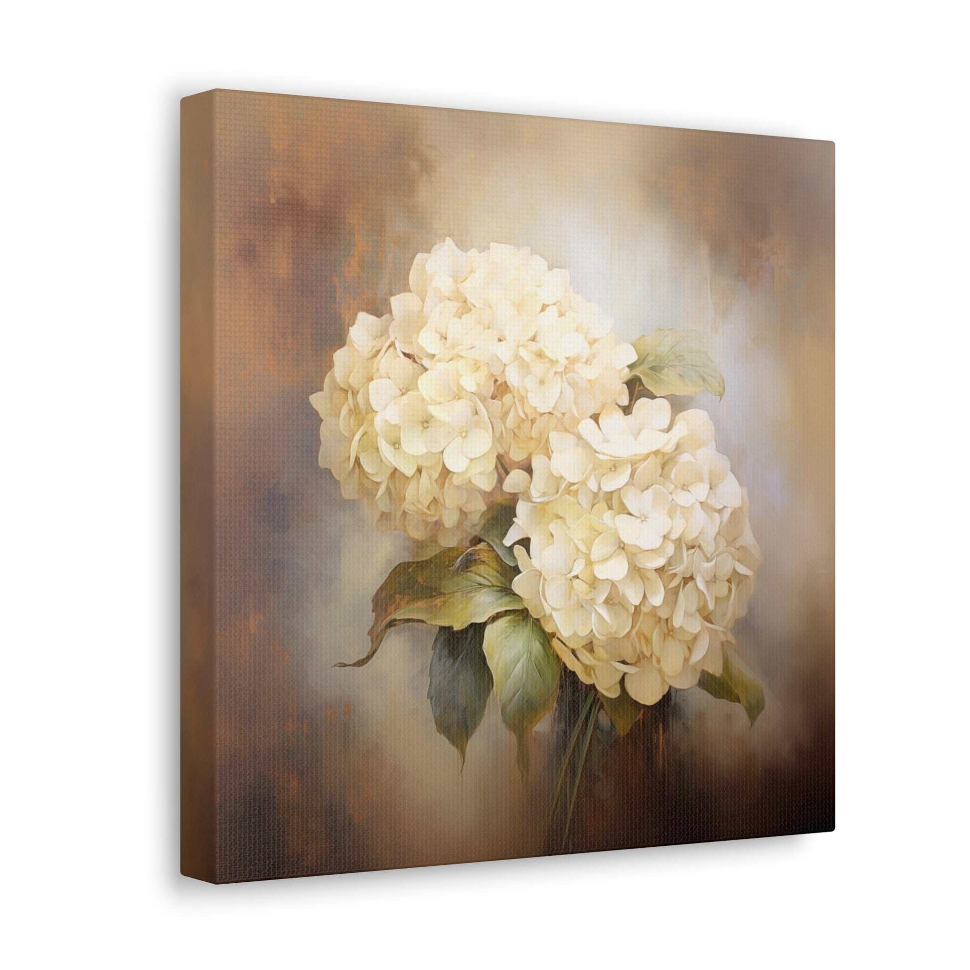 White Hydrangeas Wall Art - Canvas Print Gallery Wrap - Still Life