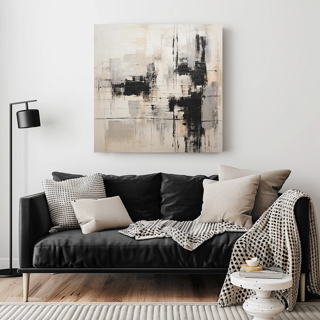 Abstract Neutral Blush Wall Art - Canvas Print Gallery Wrap