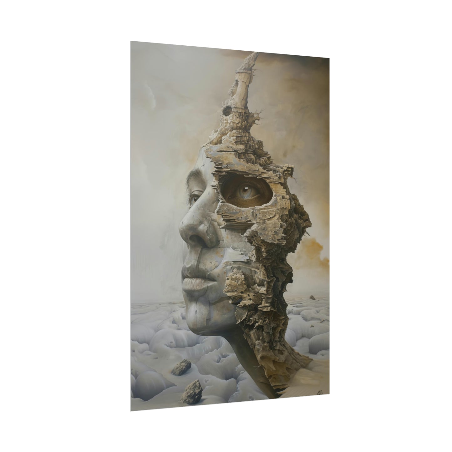 Surrealism Wall Art Print - Rock Face