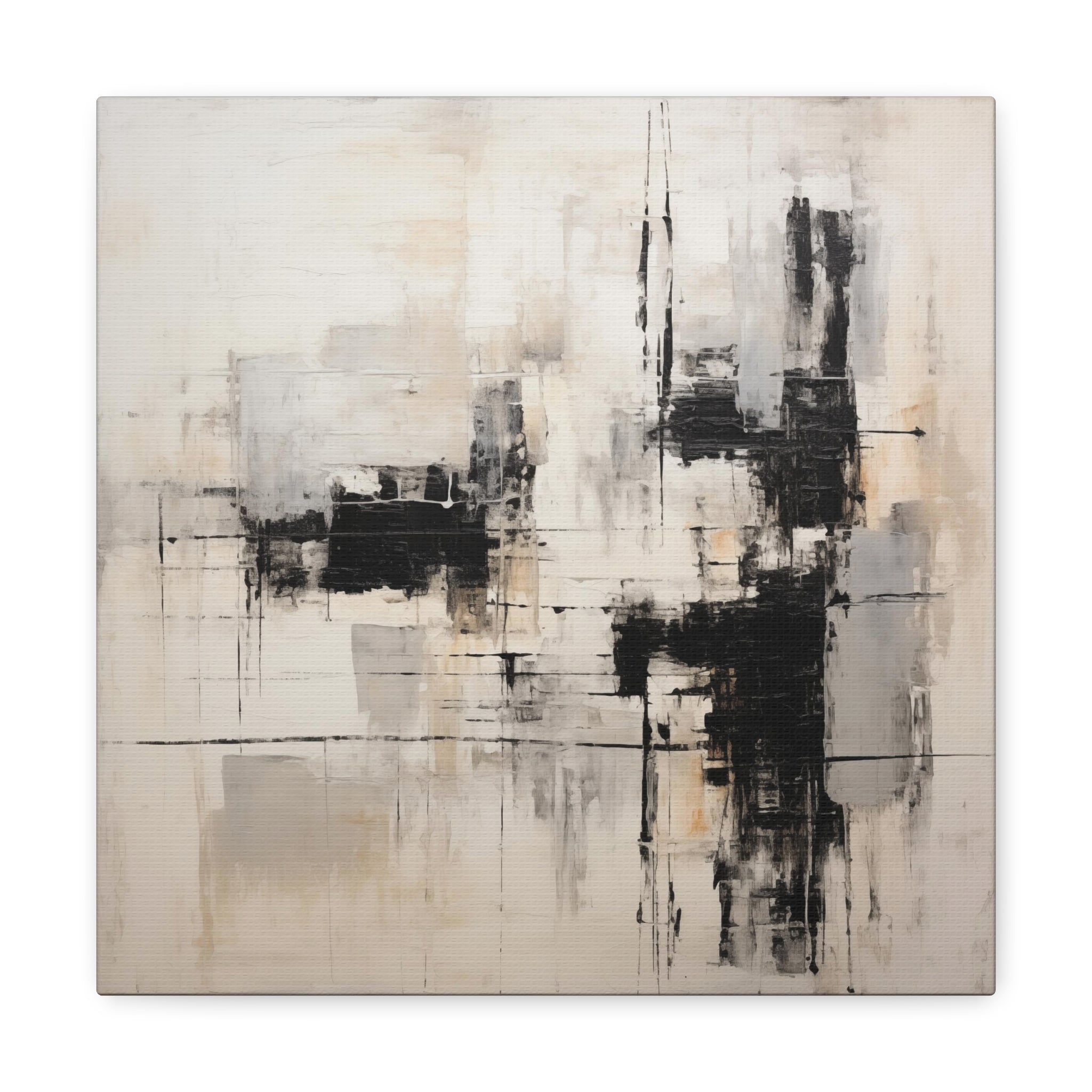 Abstract Neutral Blush Wall Art - Canvas Print Gallery Wrap