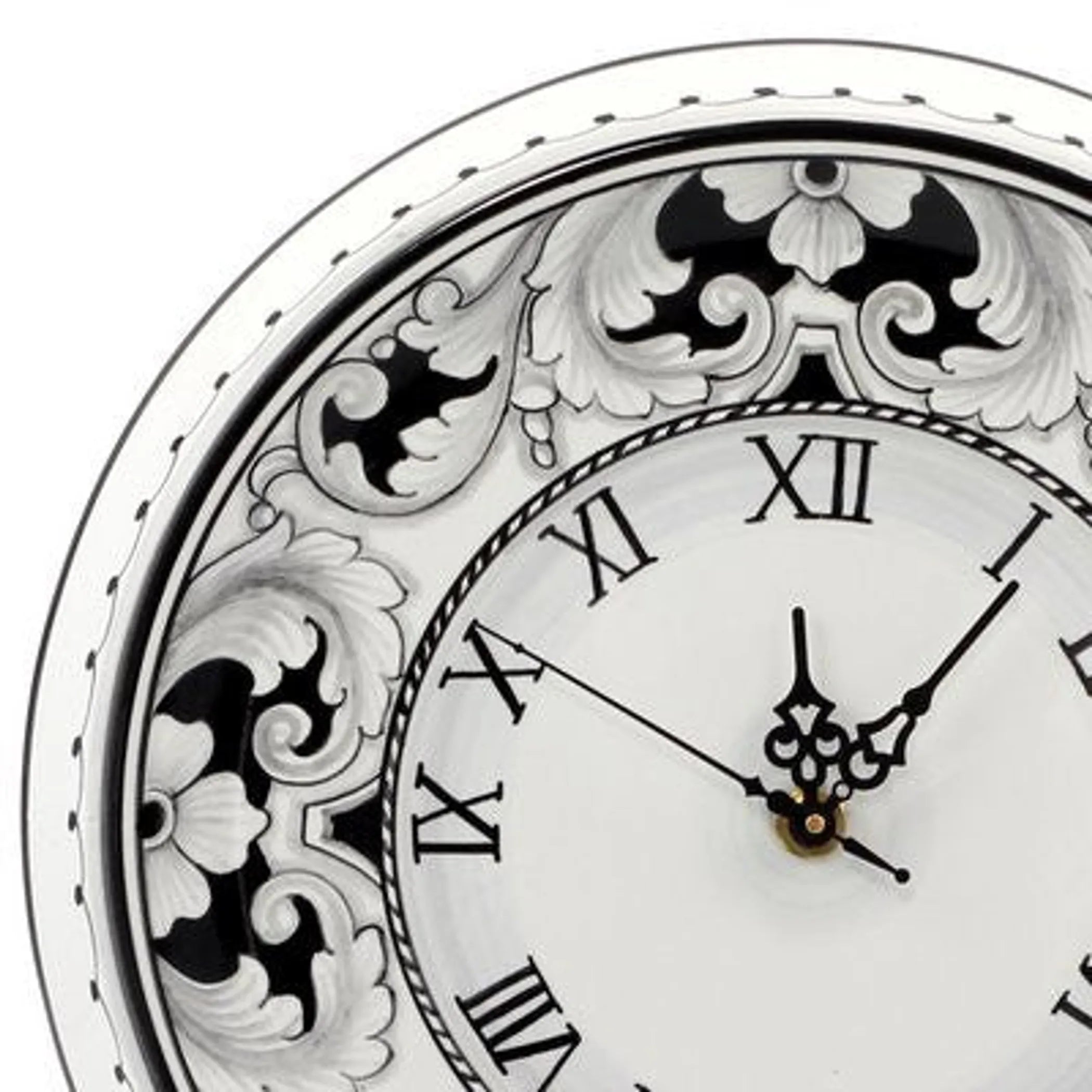 DERUTA VARIO NERO Clock 12 Inches Dia.