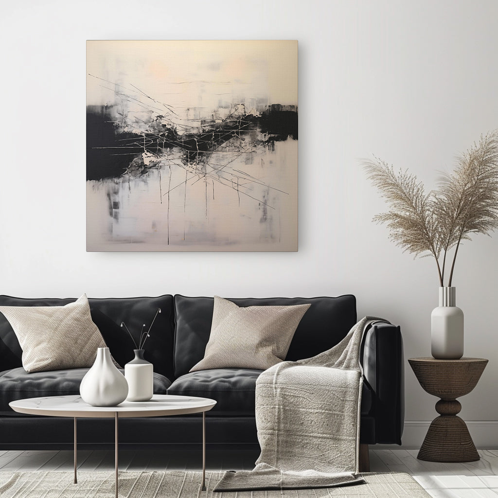 Abstract Neutral Blush Wall Art - Canvas Print Gallery Wrap