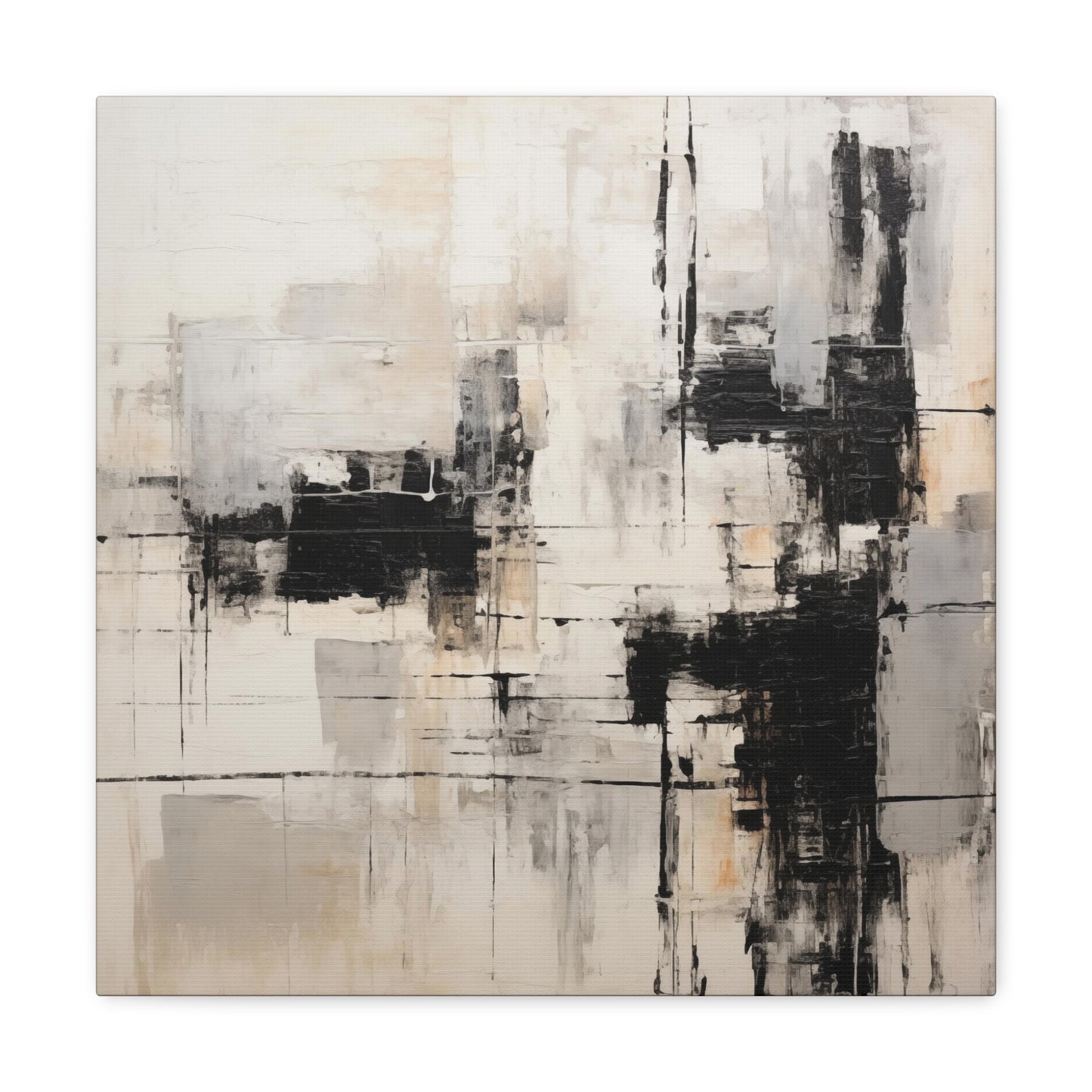 Abstract Neutral Blush Wall Art - Canvas Print Gallery Wrap