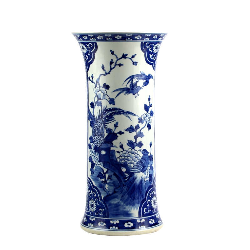 Ralph Vase Chinoiserie Bird and Floral Motif