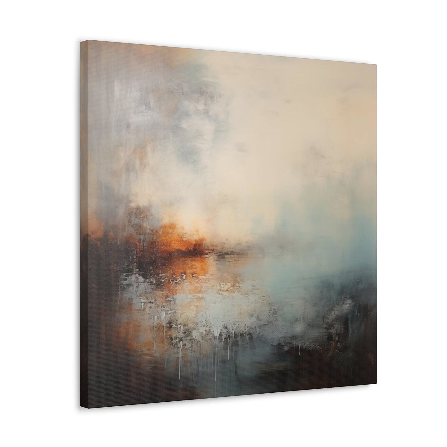 Abstract Misty Haze Wall Art - Canvas Print Gallery Wrap