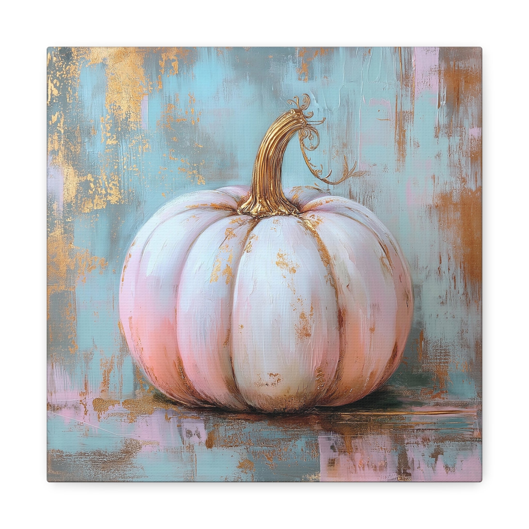 Adorable Pink Pumpkin Canvas Print Gallery Wrap: Perfect Fall Decor
