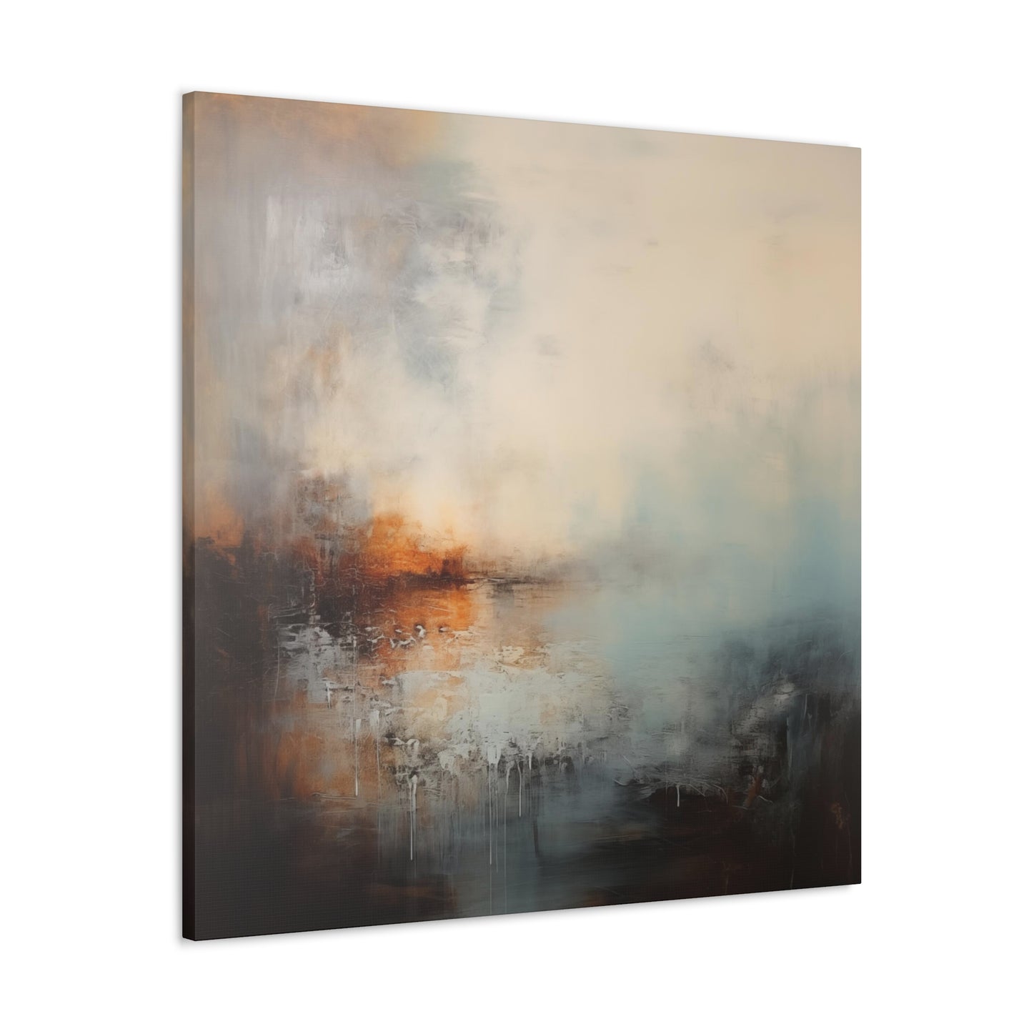 Abstract Misty Haze Wall Art - Canvas Print Gallery Wrap