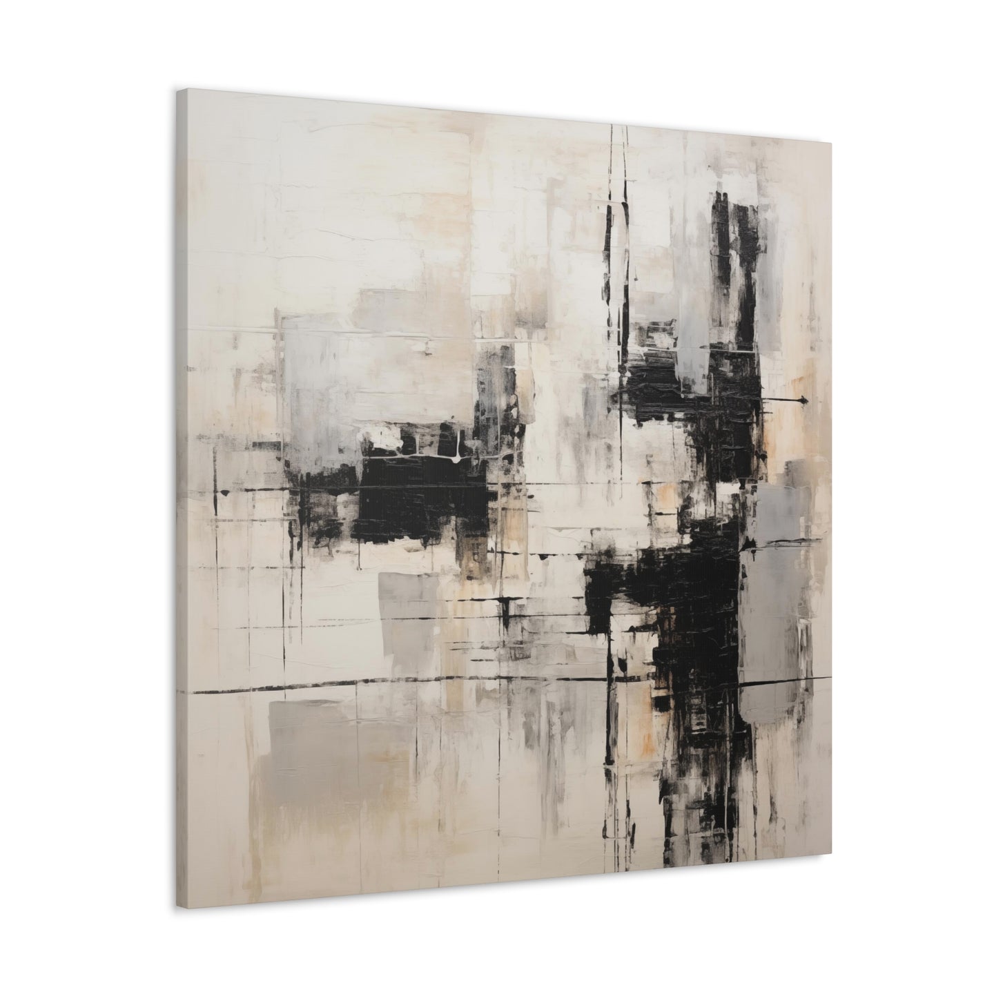 Abstract Neutral Blush Wall Art - Canvas Print Gallery Wrap