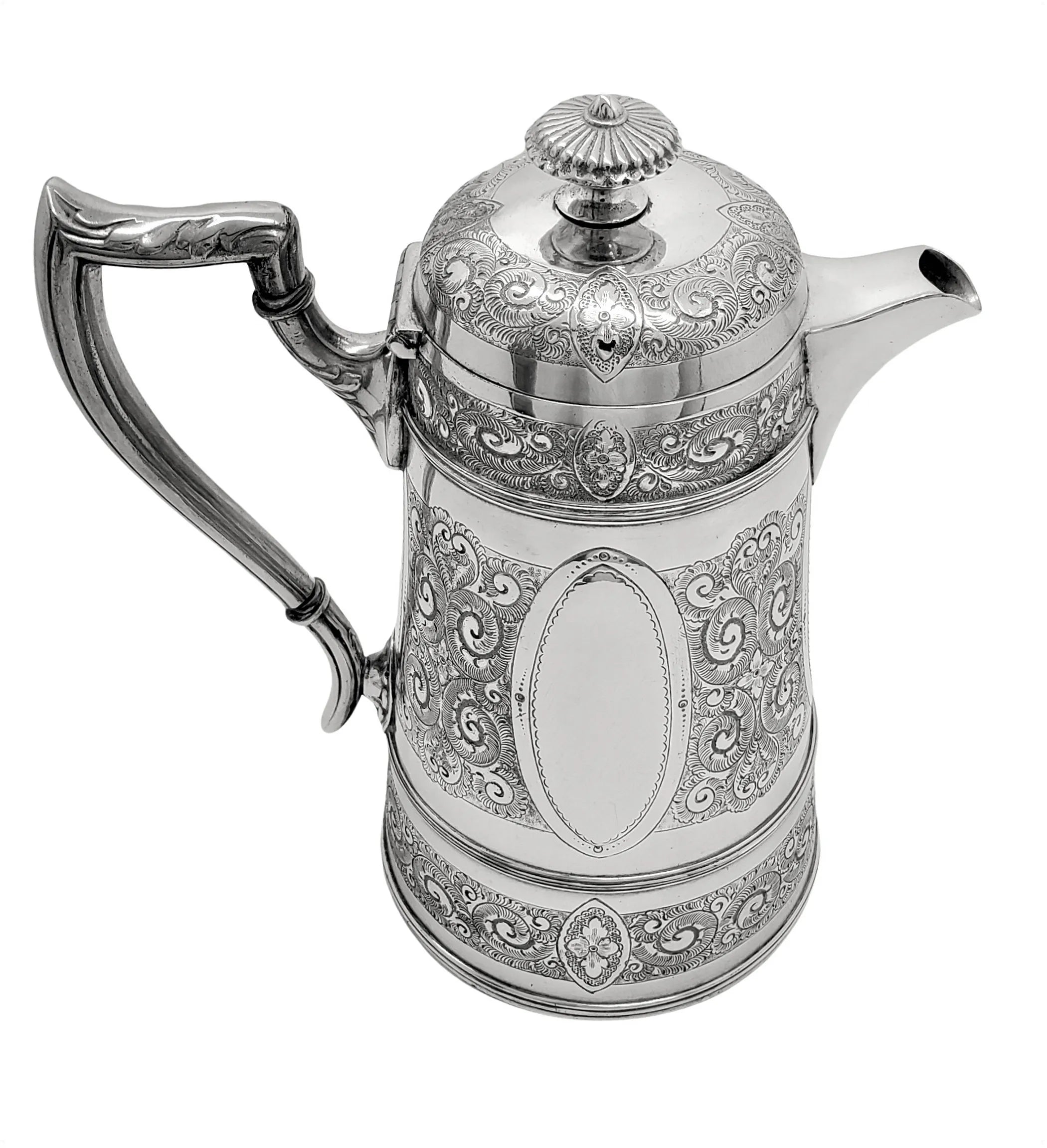 Rare Extra Large Elaborate Jug – English Silver Plate, Victorian c.1865