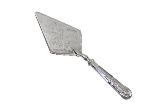 Kings Pattern Cake Trowel English Silver Plate Reproduction