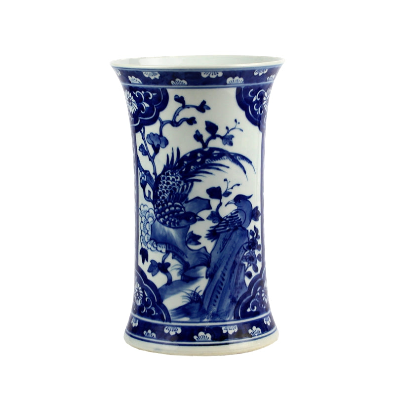 Ralph Vase Chinoiserie Bird and Floral Motif