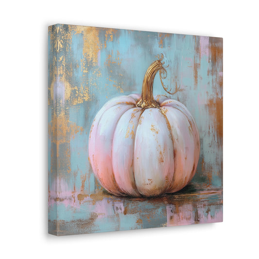 Adorable Pink Pumpkin Canvas Print Gallery Wrap: Perfect Fall Decor