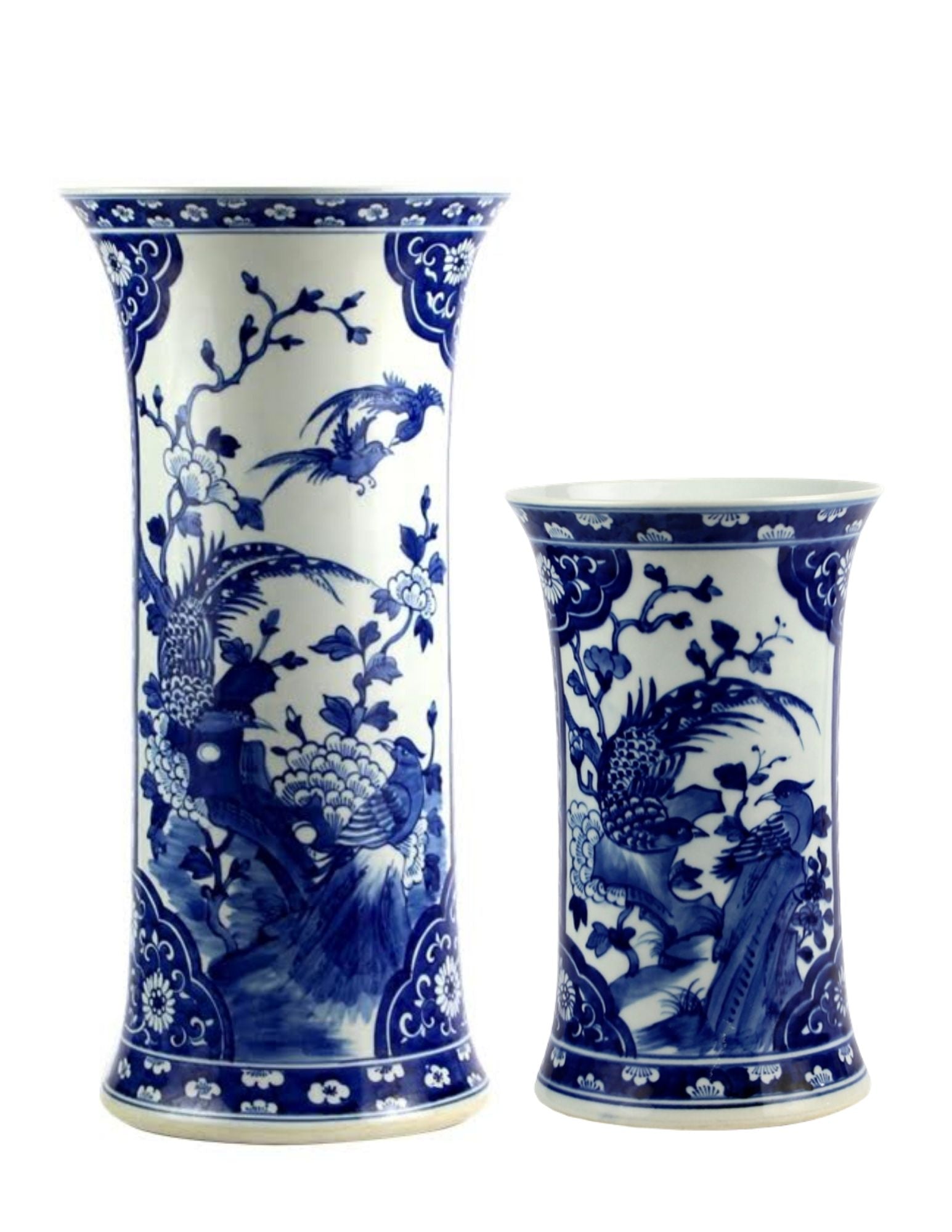 Ralph Vase Chinoiserie Bird and Floral Motif