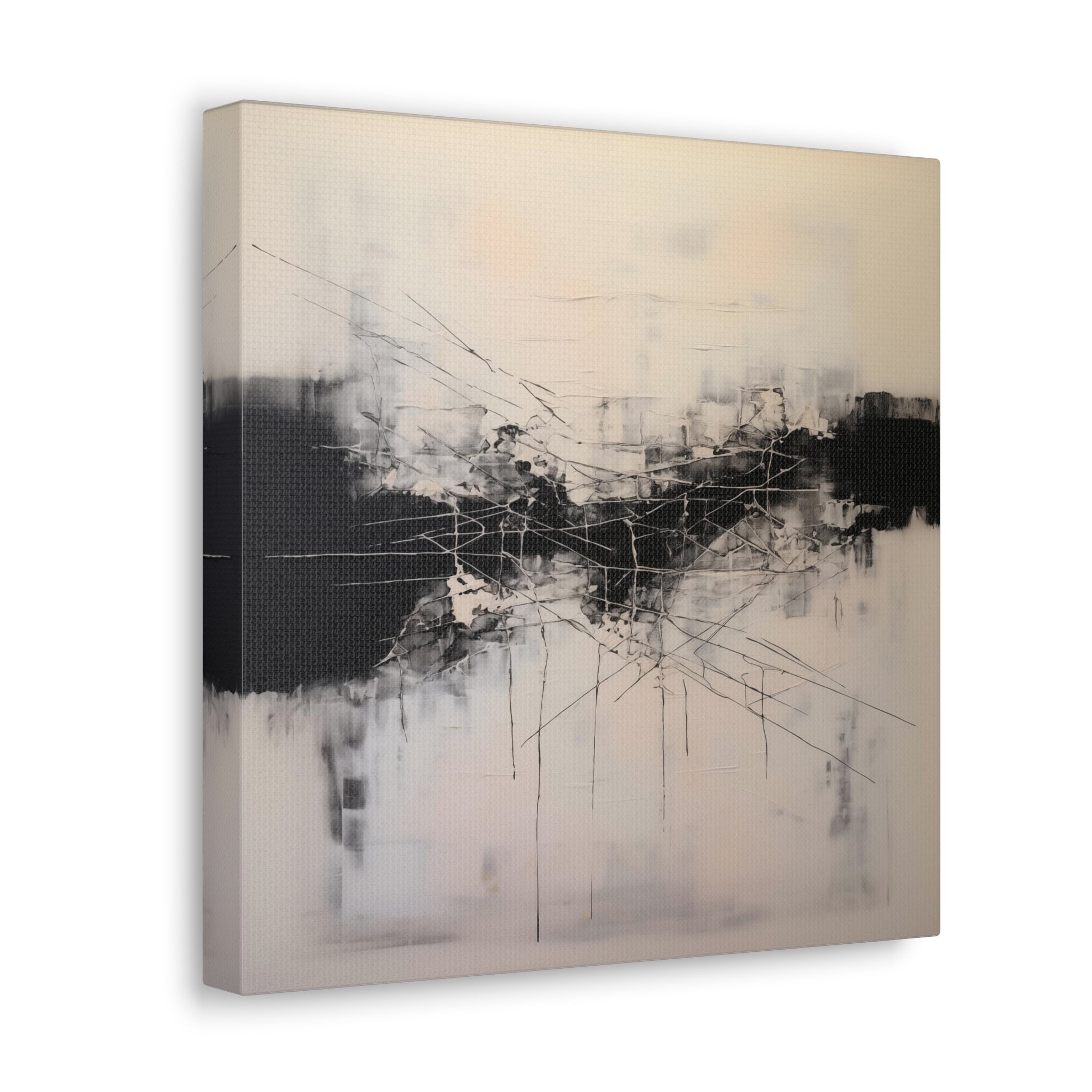 Abstract Neutral Blush Wall Art - Canvas Print Gallery Wrap