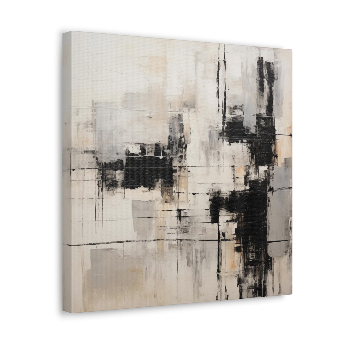 Abstract Neutral Blush Wall Art - Canvas Print Gallery Wrap