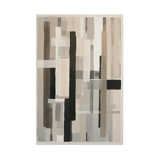 Abstract Wall Art Print - Fluted Neutrals