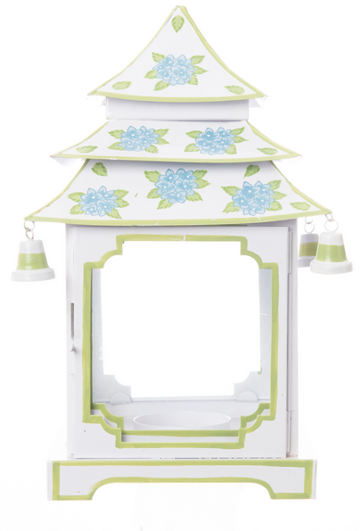 Green Hydrangea Leaf Pagoda Lantern