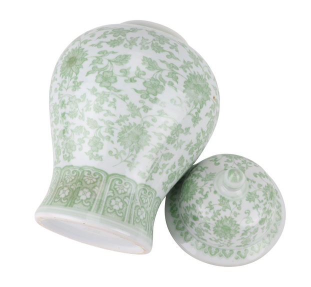 Soft Green Floral Jar (3 Sizes)