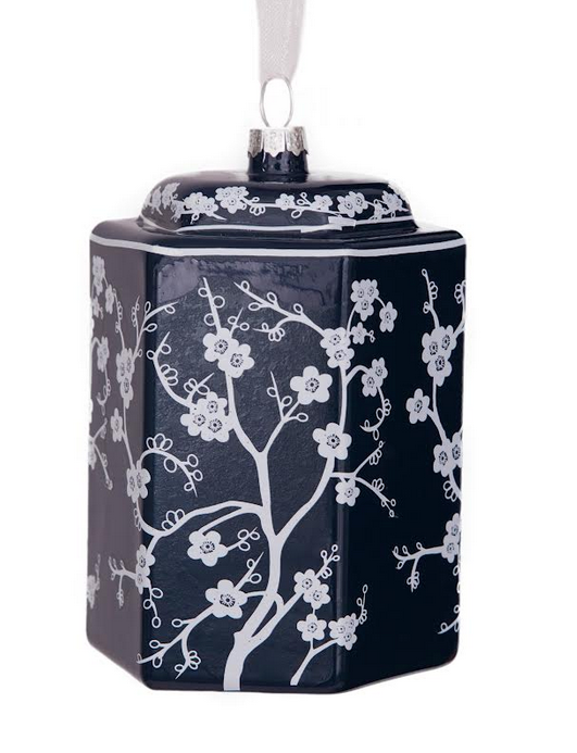 Navy Hex Jar Ornament