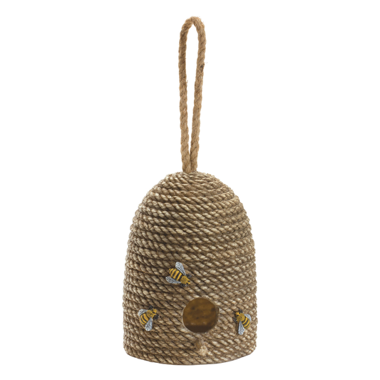 Beehive in Faux Woven Rope, Resin