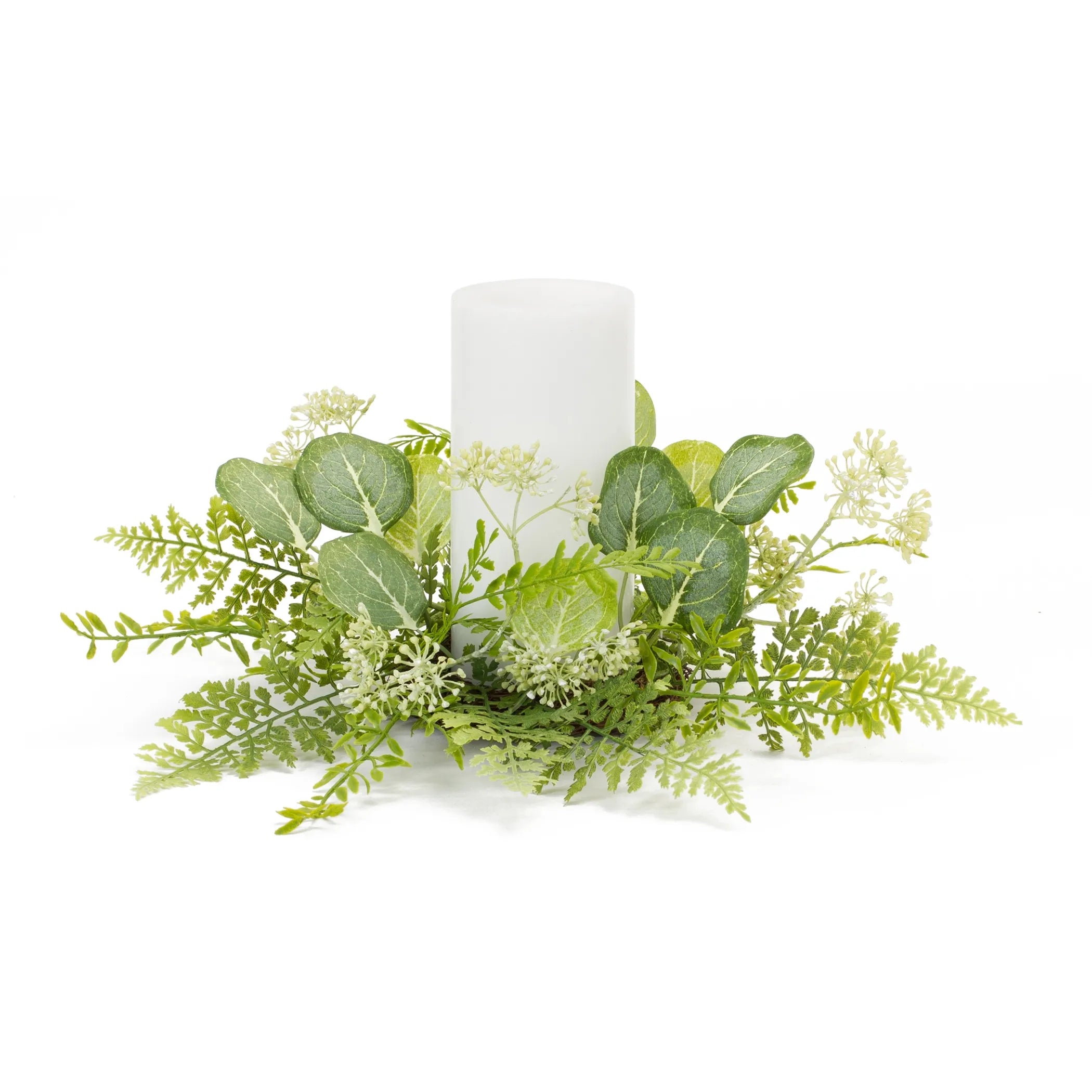 Foliage Candle Ring (Set of 4) 18"D Polyester (Fits a 6" Candle)