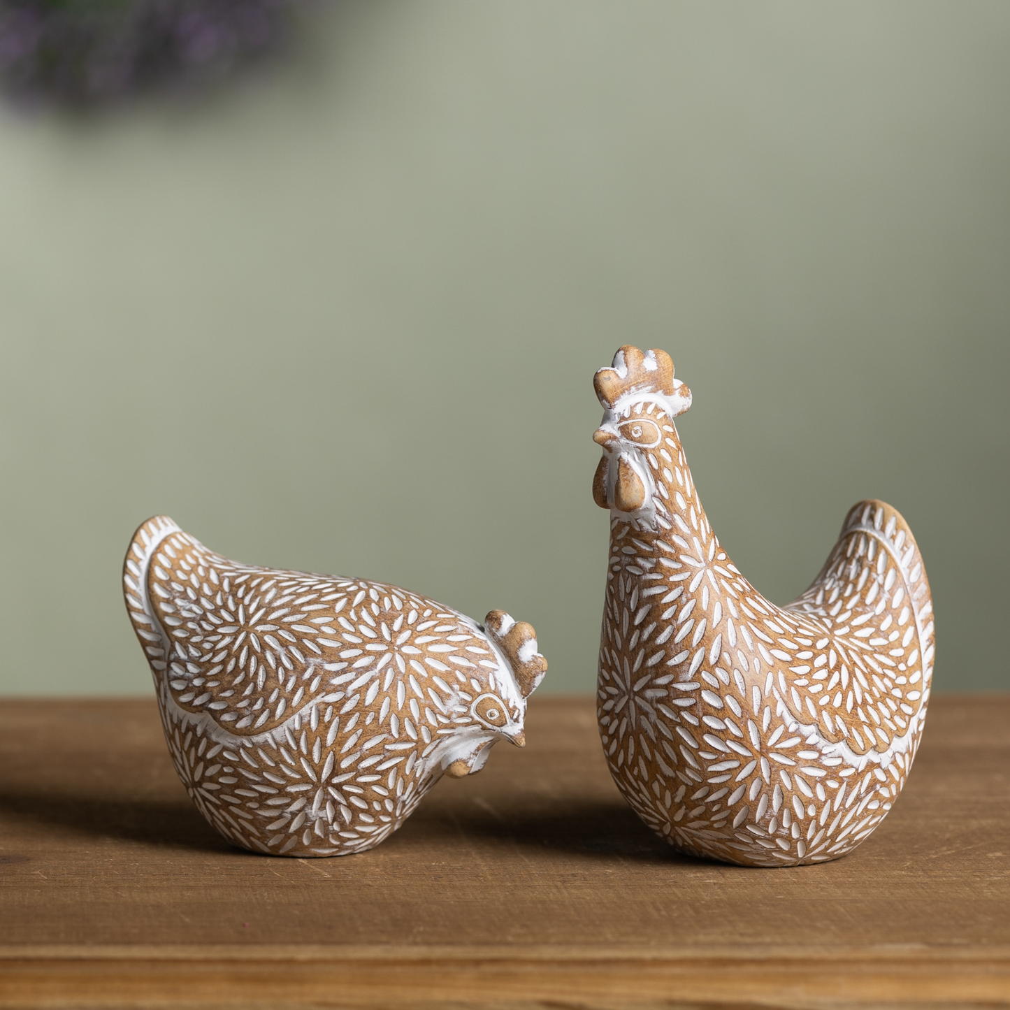 Etched Chicken Figurine