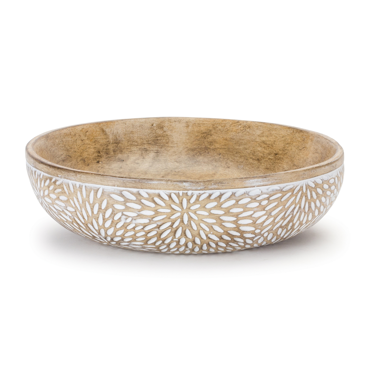 Bohemian Decorative Etched Bowl Poly Resin