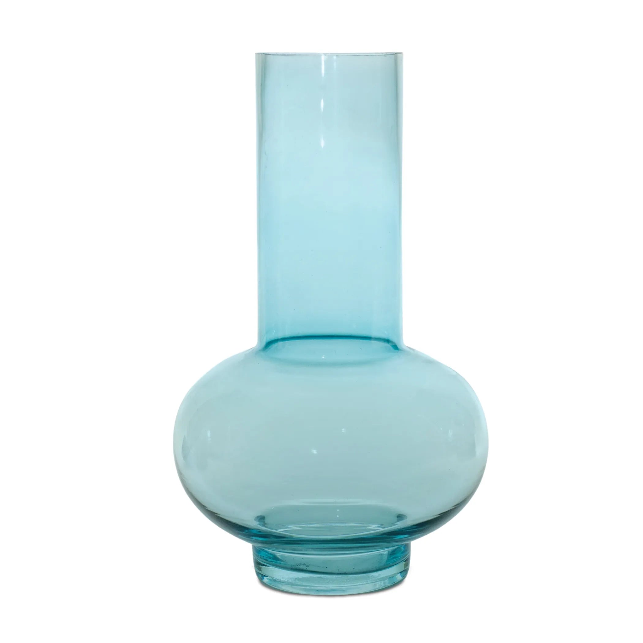 Blue Glass Vase Set Mid Century Design - Materials: Glass | Colors: Blue | Décor  style: Modern