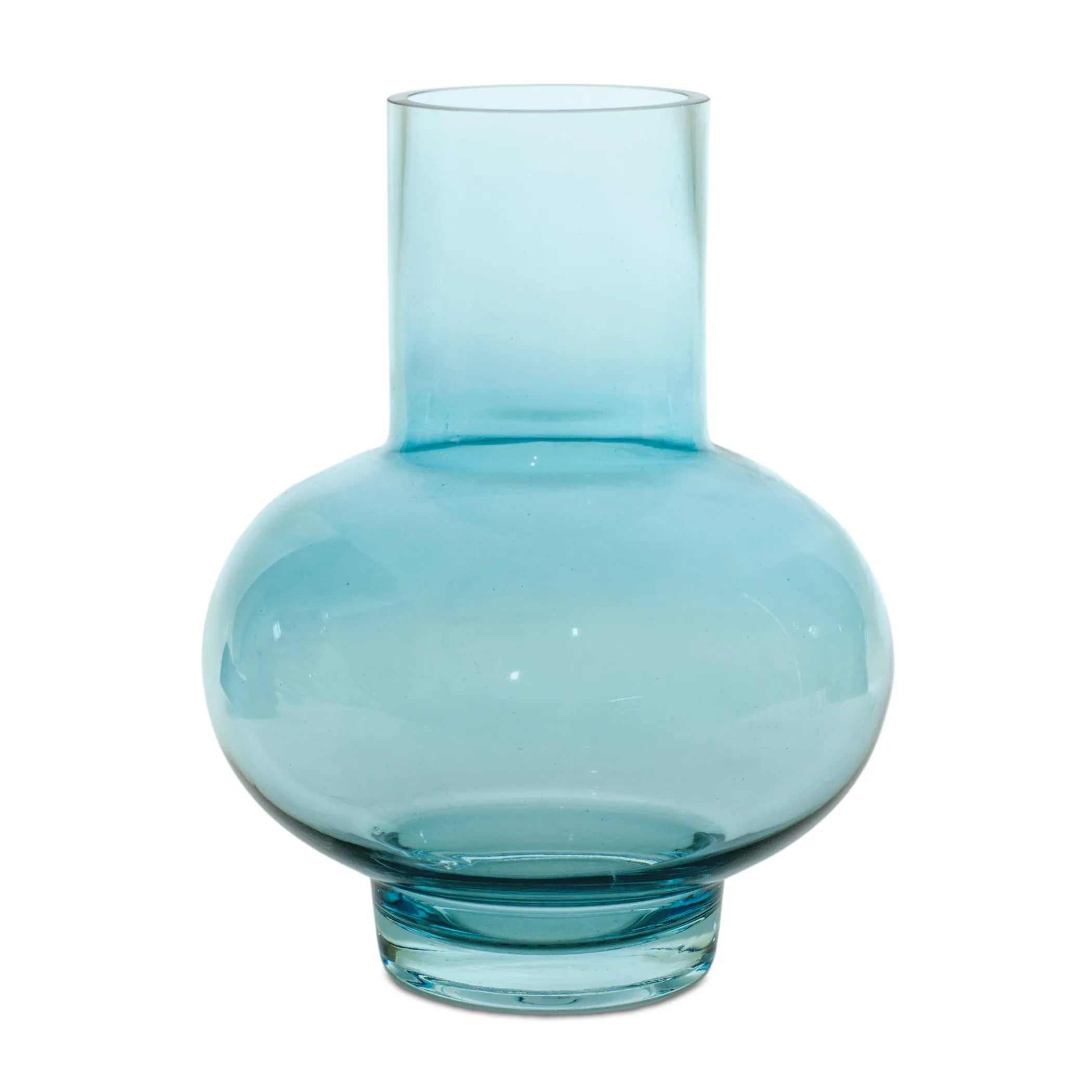 Blue Glass Vase Set Mid Century Design - Materials: Glass | Colors: Blue | Décor  style: Modern