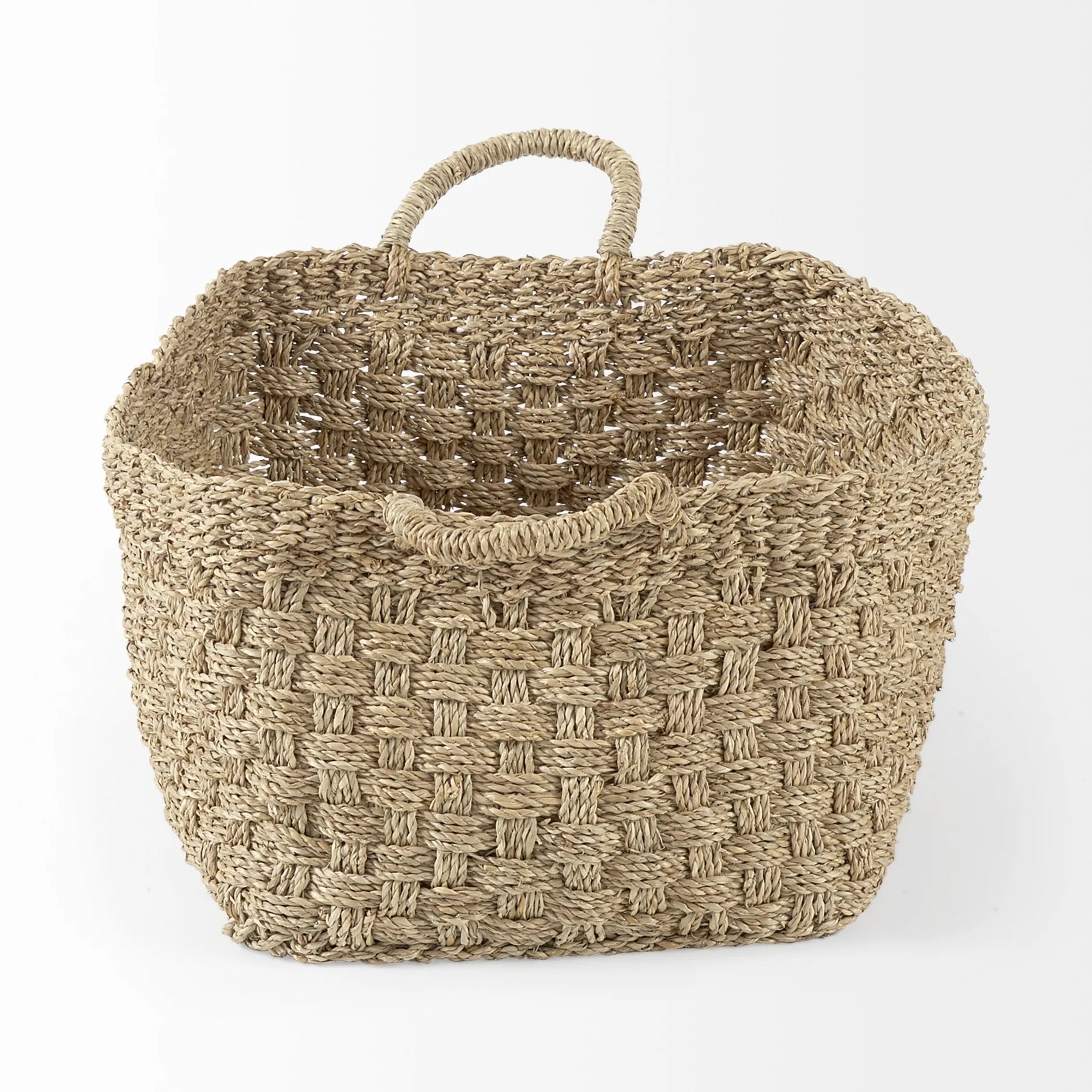Set of Three Natural Wicker Storage Baskets