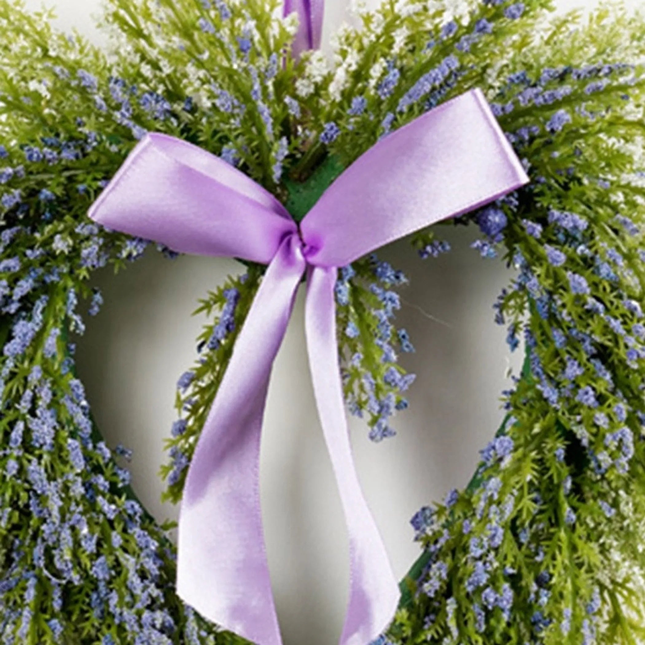 Purple Heart Lavender Wreath – 9" Artificial Floral Accent