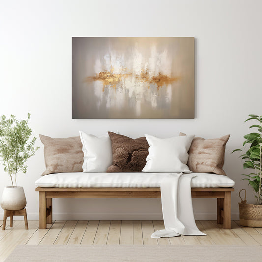 Abstract Neutral Wall Art - Canvas Print Gallery Wrap