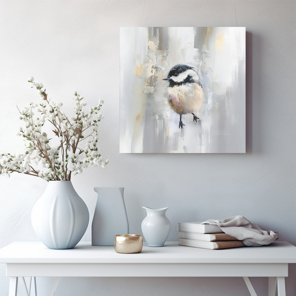 Carolina Chickadee Wall Art - Canvas Print Gallery Wrap - Poecile Carolinensis