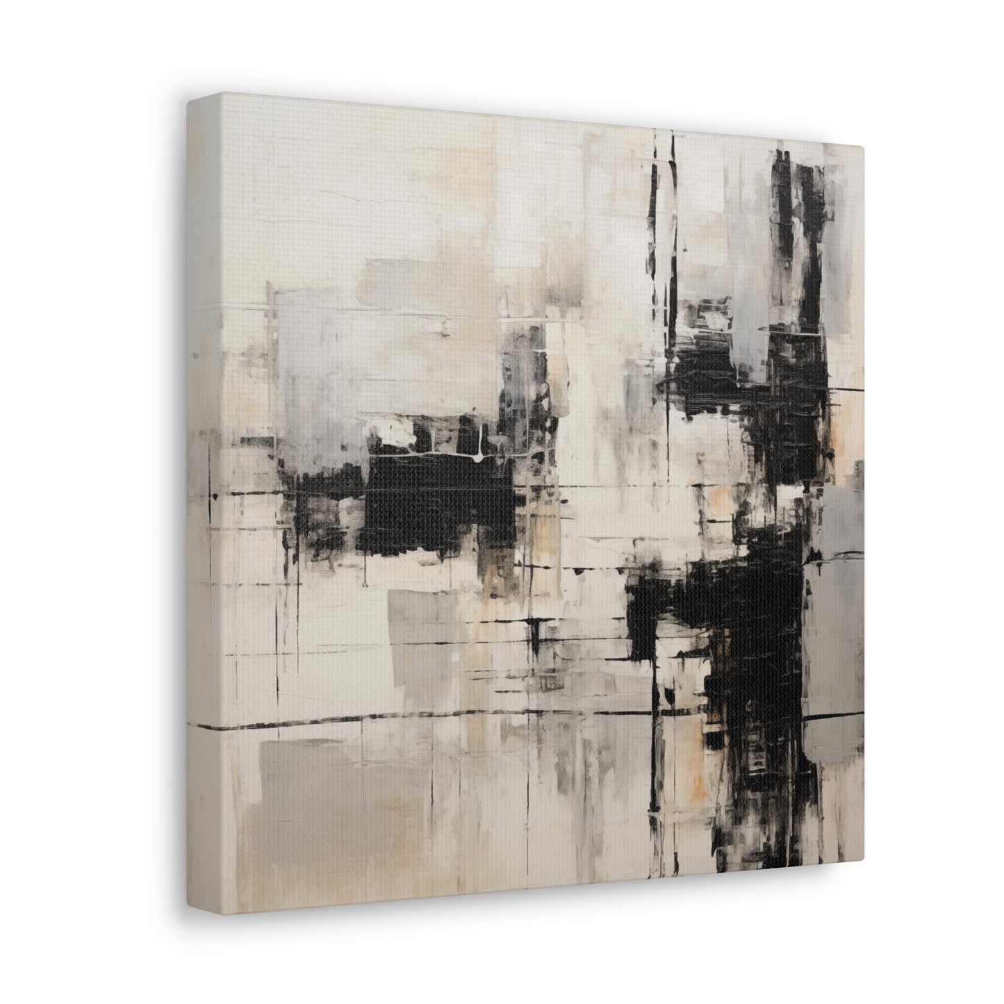 Abstract Neutral Blush Wall Art - Canvas Print Gallery Wrap