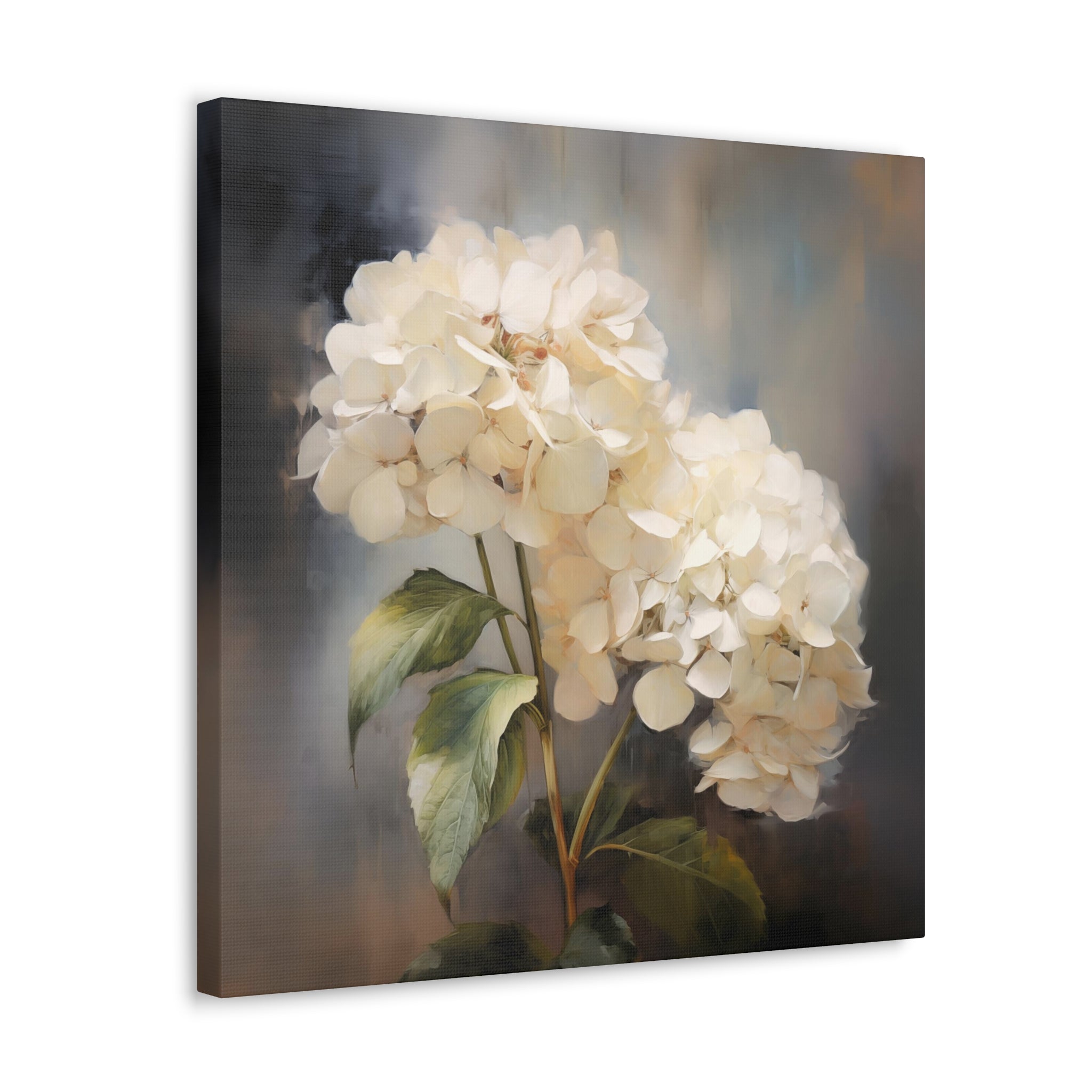 White Hydrangeas Wall Art - Canvas Print Gallery Wrap - Still Life