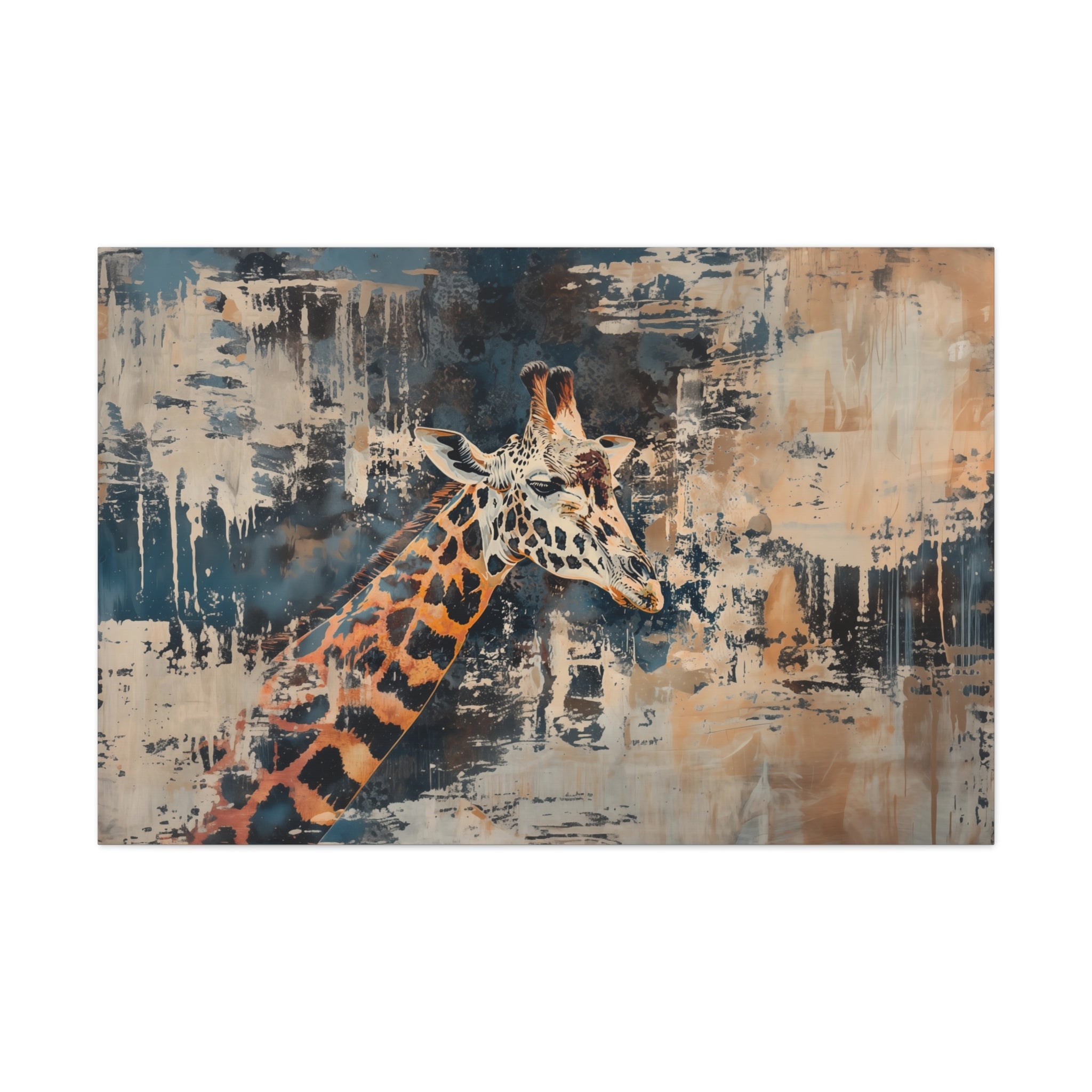 Giraffe Grunge Wall Art - Canvas Print Gallery Wrap